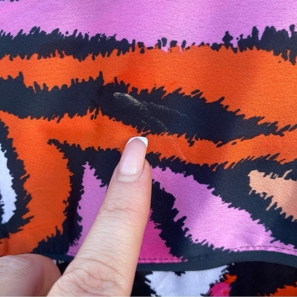 Diane Von Furstenberg Target Women's Disco Zebra Pink Pajama Top I Size: S - Picture 6 of 10